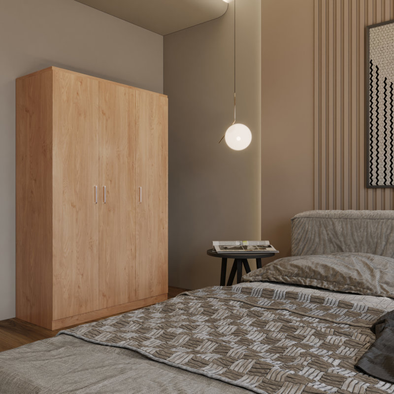 Sumrah 3 Door Wardrobe, Brown