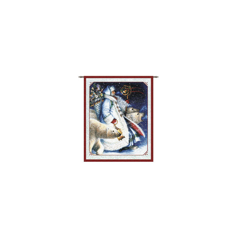 Tapisserie Père Noël et ours polaires