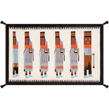 Hand Woven Cotton and Wool Striped Area Rug