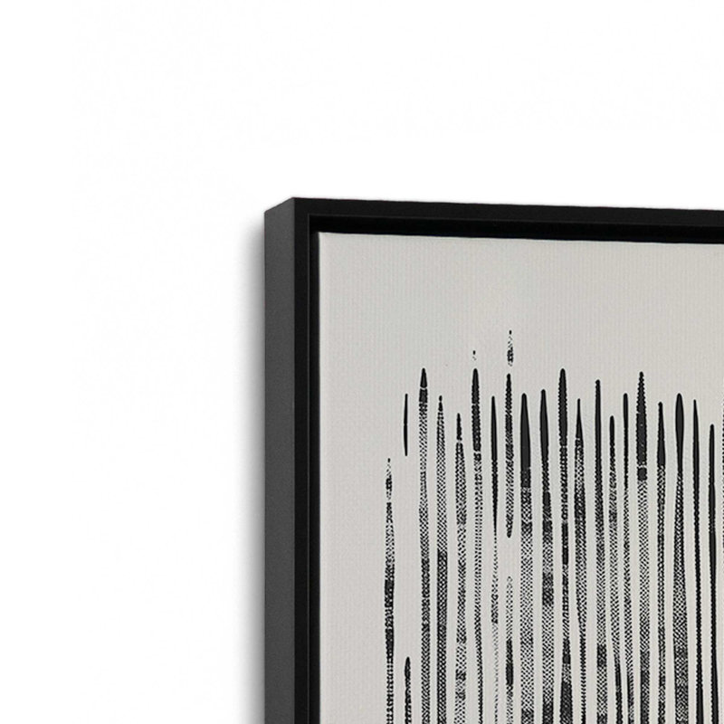 «Veil of Motion», ensemble de 2, Cadre flottant noir satiné, H 19 po x l 26 po