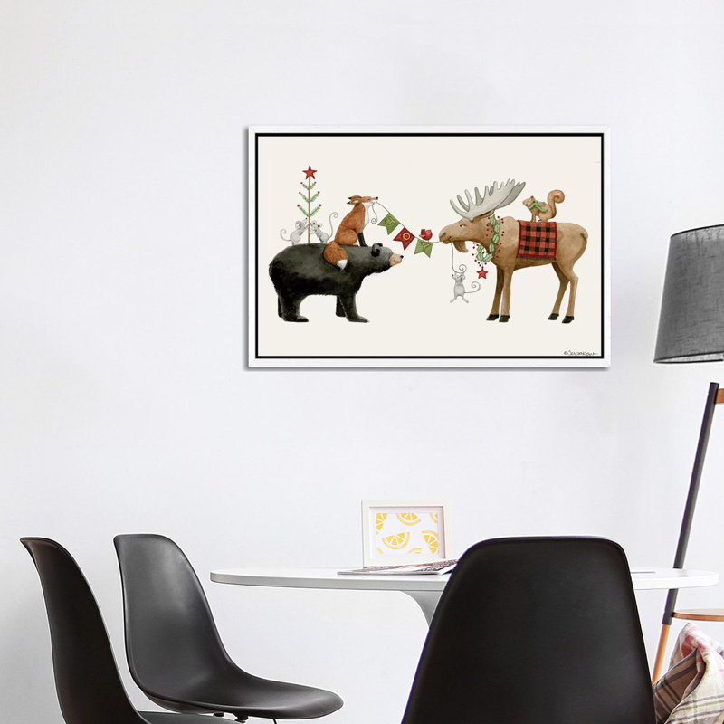 Joy Banner 1 Piece Painting on Canvas, 66.04cm H x 101.6cm W x 3.81cm D, White Floater Framed