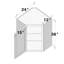 Armoire murale de coin standard de cuisine l 24 po x P 12 po x H 36 po CASAINC-123262606