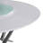 Kamiyha Round Dining Table with Lazy Susan in White and Silver