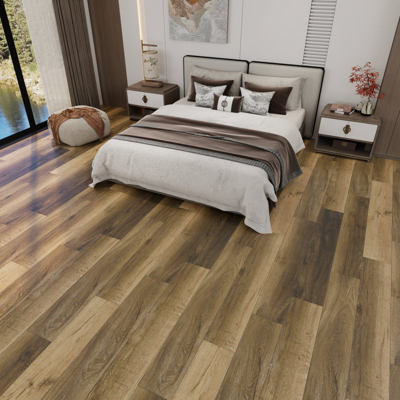 7.17 In. X 48 In. 22Mil 6Mm Waterproof SPC Rigid Core Luxury Vinyl Plank Flooring, Yellowtail Leaf