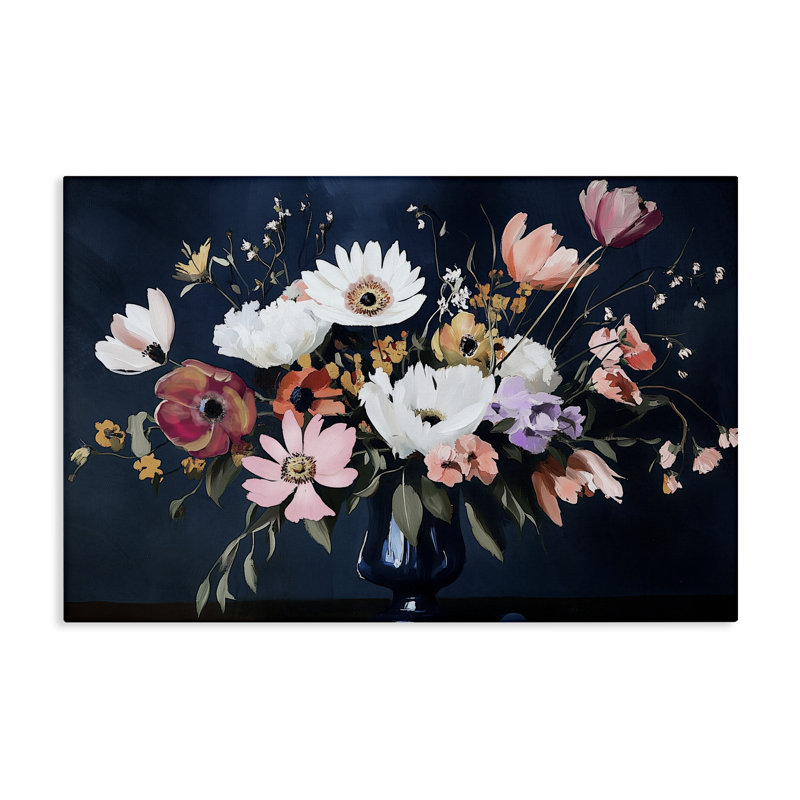 Toile Bouquet «Disorderly Conduite», conception par Annabelle Hall, H 30 po x l 45 po