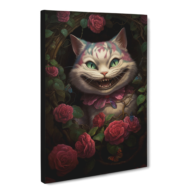 Cheshire Cat Baroque - Wrapped Canvas, 60cm H x 40cm W x 3cm D