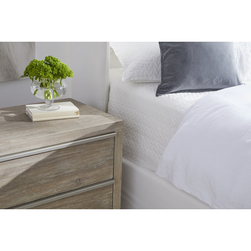 Peyton-Pearl Transitional Wingback California King Bed with Oak Frame