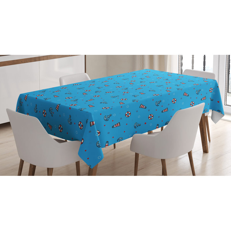 Lighthouse Geometric Tablecloth, 70" L x 52" W