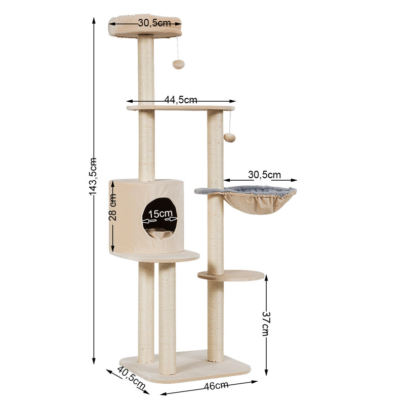 Pendaray 143.5cm H Cat Tree