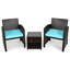 Ensemble de conversation en osier / rotin pour 2 personnes avec coussins-2099870981