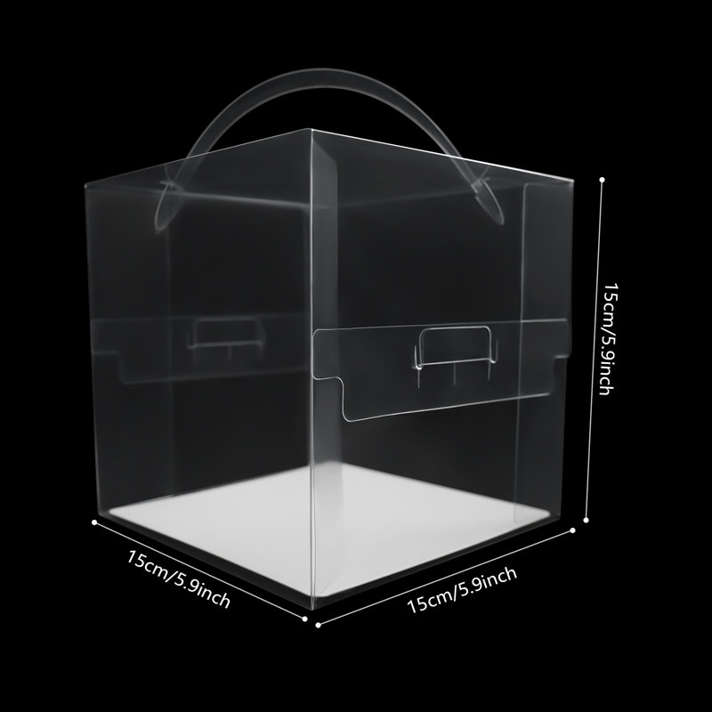 Set Of 50 Clear Cake Boxes Rectangle Cake Carrier Cake Carrier Box