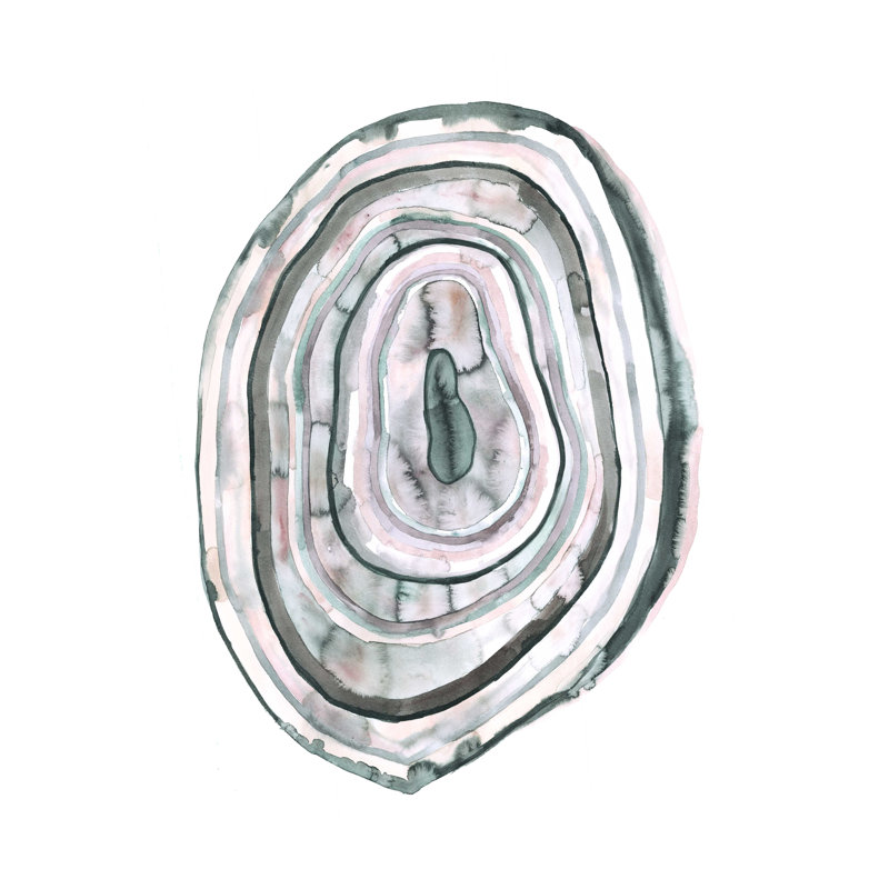 " Painted Agate Slice Neutral ", 48" H x 36" W  