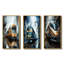 «Golden Train Geometric Momentum», 3 pièces sur toile-1119861729-1119861730