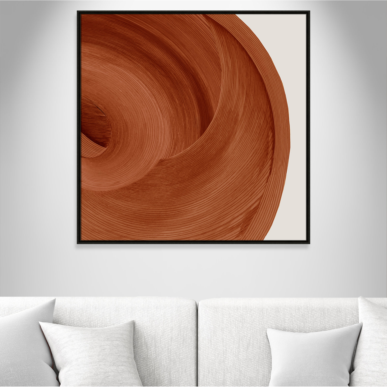 Thormond "Affogato" Painting, 37.5" H x 37.5" W x 2" D, Espresso
