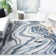 Mies Abstract Polypropylene Area Rug in Grey/Blue