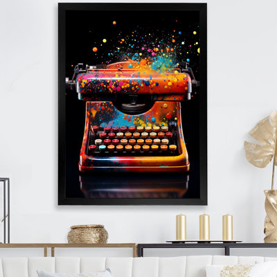 «Abstract Chic Typwriter» - Art mural Pop Art