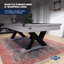 Table de billard en bois rustique 90 po avec pieds en forme de K American Legend