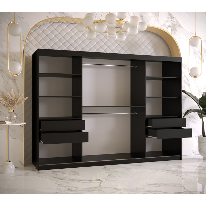Ljubinka 2 Drawer Storage Drawer, Black
