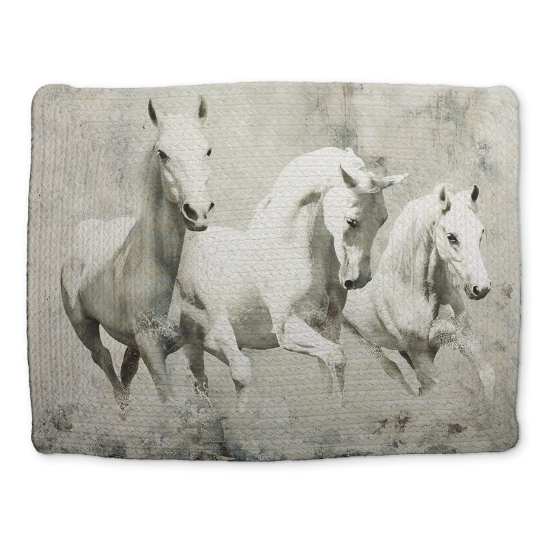 Napperon en polyester tressé Three Horses