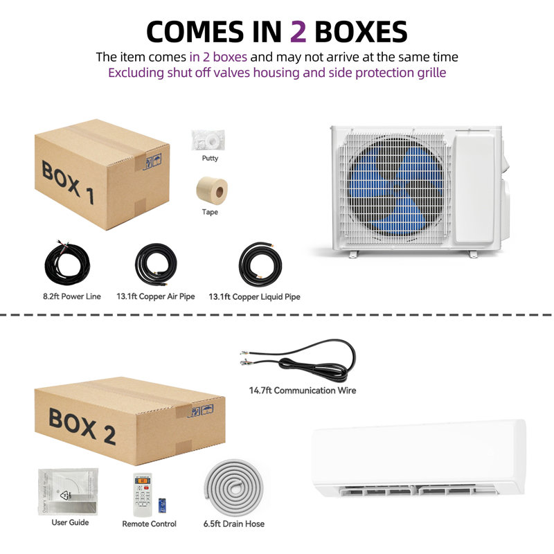 Climatiseur intelligent 12 000 BTU ultra silencieux et éco-rafraîchissant