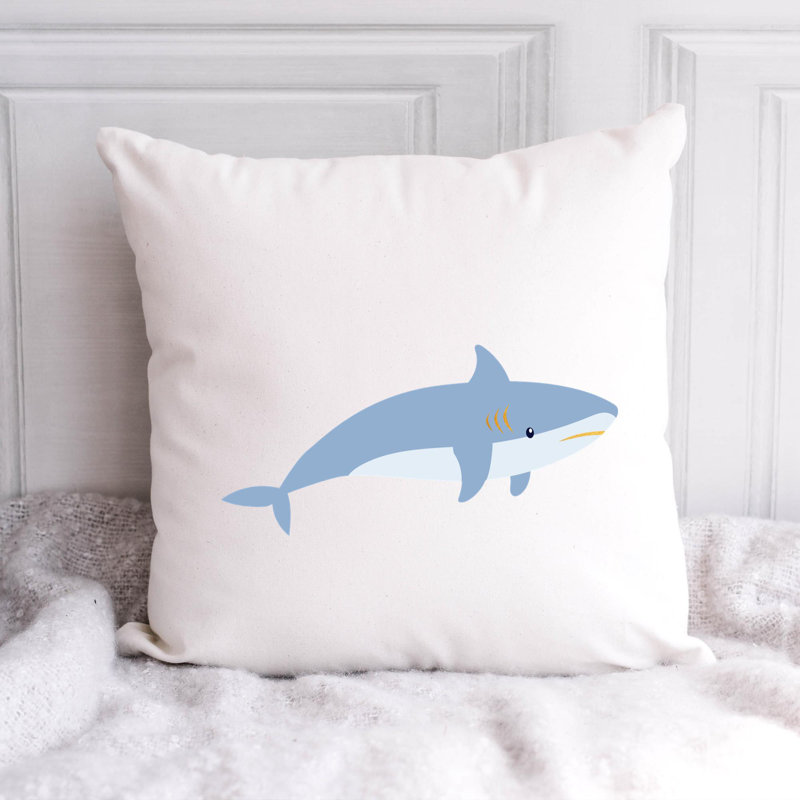 Nautical Sea Life_7 - Coussin décoratif en polyester inclus, H 18 po x l 18 po