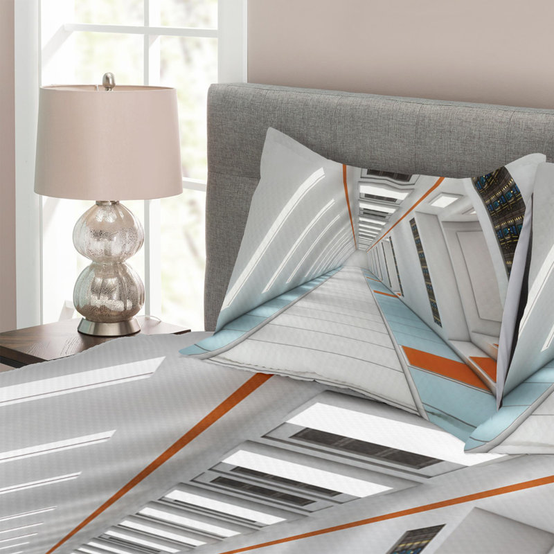 Outer Space Modern & Contemporary Coverlet, King Coverlet + 2 Shams