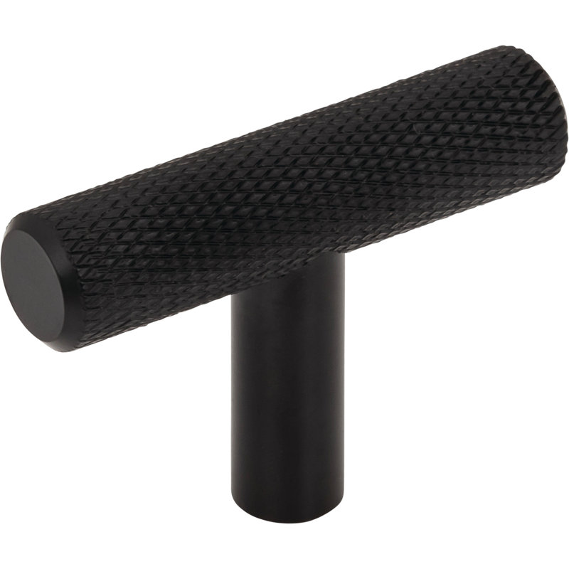 Prestwick T-Knob 2 Inch Brushed Satin Nickel, Flat Black