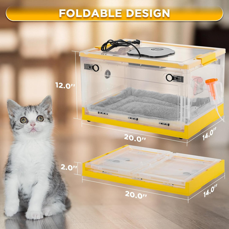 Incubateur Elhaam Puppy and Kitten, système de soins avancé avec contrôle précis du chauffage et du ventilateur