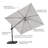 Rocshelle quare Right-left Tilt Cantilever Umbrella with Base and 360-degree Rotation-225910566-248276125