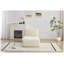 Chaise longue simple moderne en velours côtelé beige avec mousse à mémoire de forme