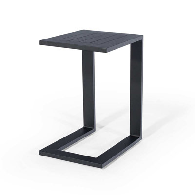 Santino Outdoor Fabric Aluminium Side Table - Black
