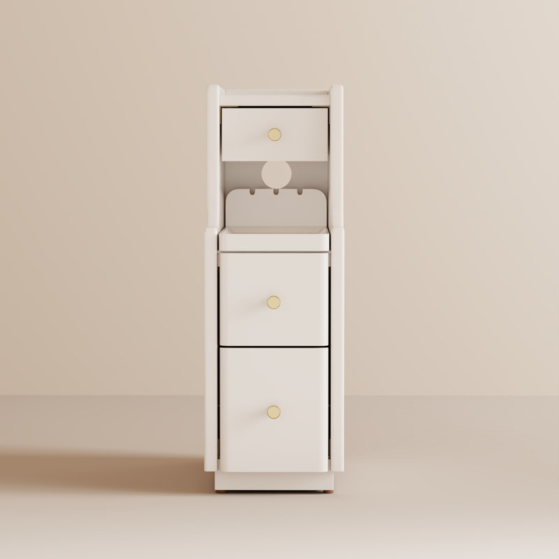 Table de chevet en bois Annie Soild, H 23,63 po x l 7,88 po x P 15,75 po, Blanc
