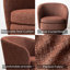 Ensemble de 2 chaises d'appoint modernes en tweed-177839140