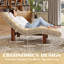 Chaise longue rembourrée en velours côtelé-1830453341