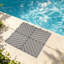 Lot de 25 dalles de terrasse extérieures emboîtables en polypropylène graphite, avec drainage, antidérapantes et faciles à clipser, idéales pour balcon, garage ou piscine (30 x 30 cm).