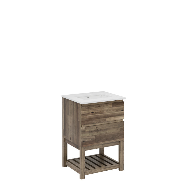 Fresca Formosa 24" Freestanding Single Sink Open Bottom Bathroom Vanity Set with Top and Sink - Faucet Not Included