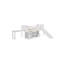 Lit mezzanine simple Floie avec bureau intégré et tablettes Harriet Bee