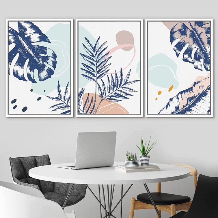 https://assets.wfcdn.com/im/19491598/resize-h755-w755%5Ecompr-r85/2285/228521243/IDEA4WALL+Framed+Wall+Art+Print+Set+Pink+%26+Blue+Monstera+%26+Palm+Leaves+Nature+Plants+Illustrations+Modern+Art+Mid-Century+Modern+Multicolor+For+Living+Room%2C+Bedroom%2C+Office+Framed+On+Canvas+3+Pieces+Print.jpg