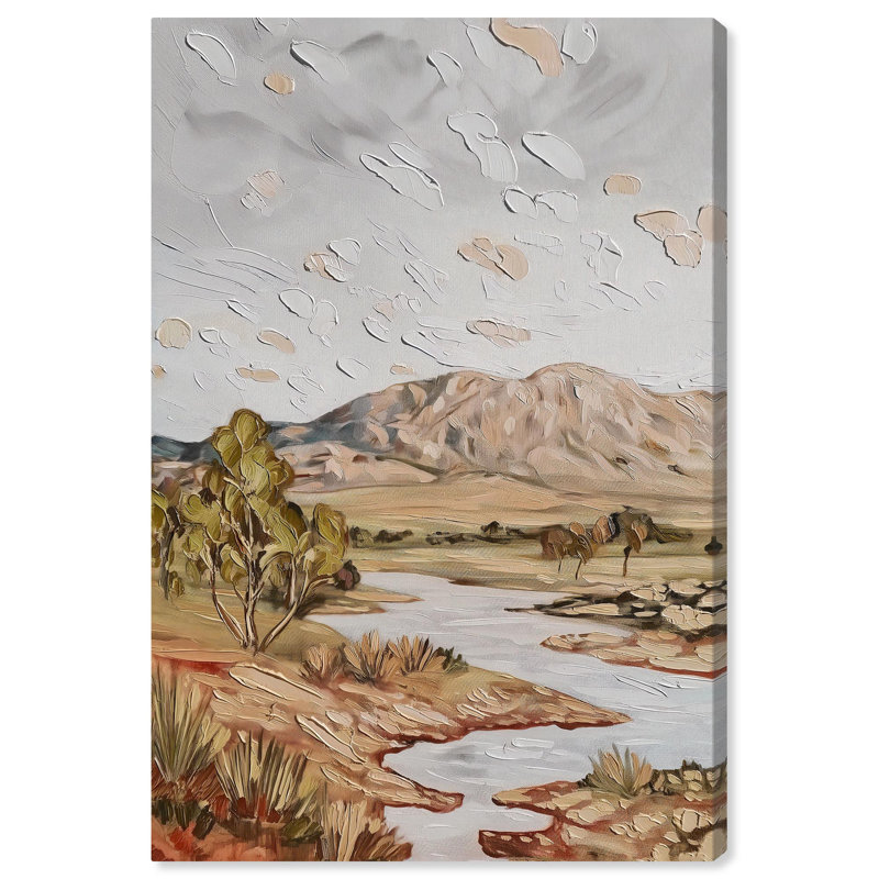 Calm in the Crest II Vintage Landscape Wrapped Canvas Art
