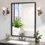 Miroir de salle de bain pour mur, miroir de coiffeuse rectangulaire, miroir à cadre en métal pour la maison-991777063