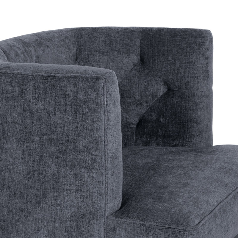 Fauteuil demi-tonneau l 30 po Gilmanton, Tissu gris