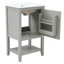 Meuble-lavabo de 20 po avec lavabo, armoire de salle de bain avec porte à fermeture douce, support de rangement et tablette ouverte-290605861