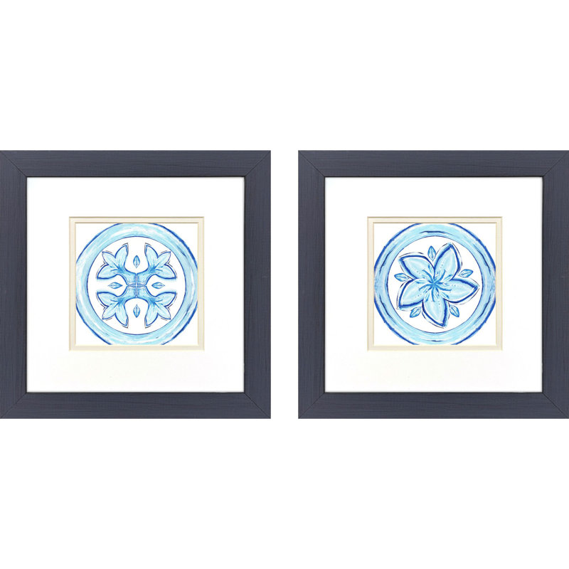 «Blue Textiles II», art encadré