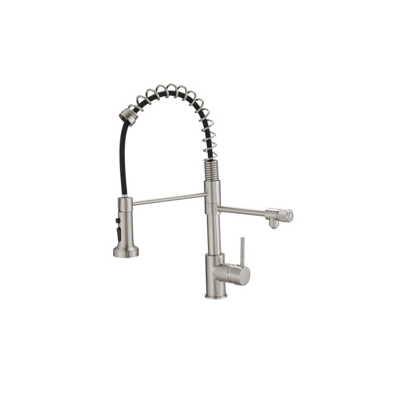 HHK HOME Kitchen Faucet, Brushed Nickel