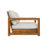 Delvyn 3-Seater Modern Coastal Acacia Wood Outdoor Low Seating Lounge Sofa Daybed with Thick Cushions for Poolside, Deck, Backyard-128899276