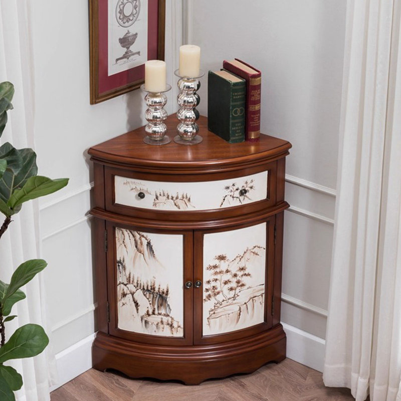 Armoire d'angle en bois manufacturé
