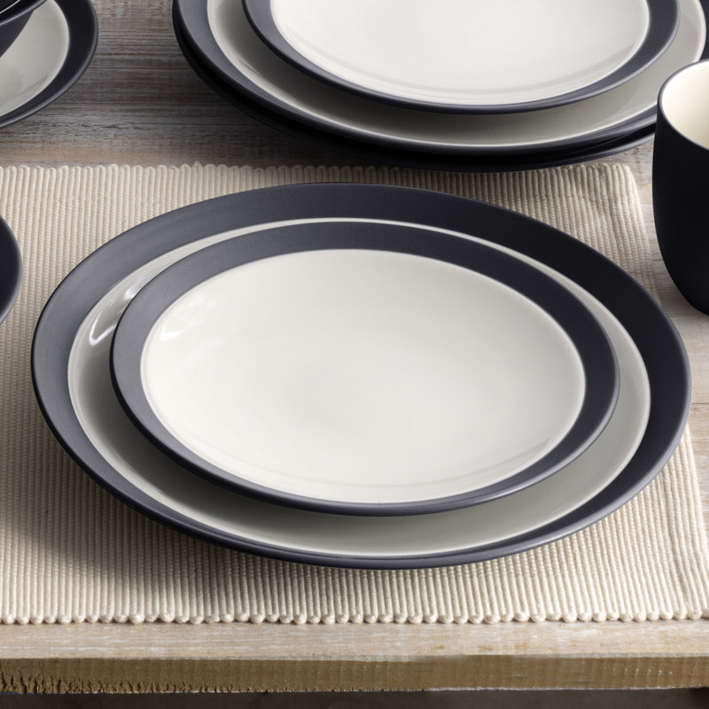 Noritake Colorwave 4-Piece Curve Place Setting, Graphite