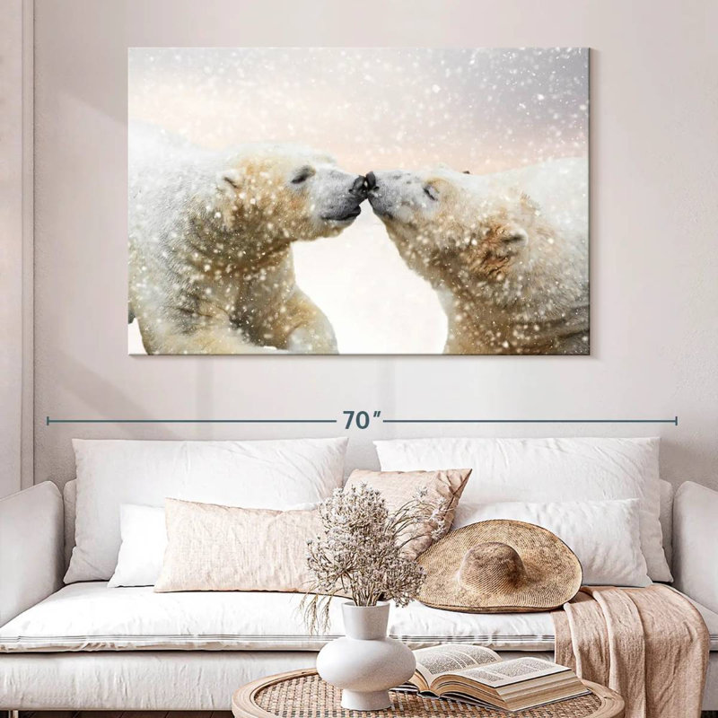 Brampt Polar Bear Love, 34" H x 51" W