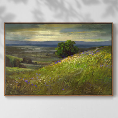 «Path Up Windy Hill», peinture sur toile encadrée