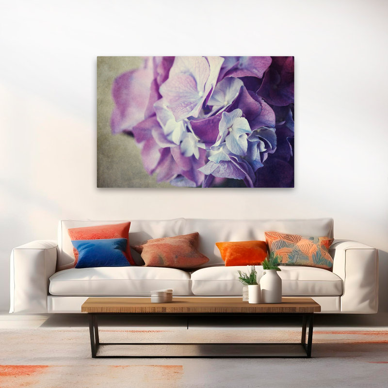 Plantes, fleurs, hortensia, art mural, H 40 po x l 60 po